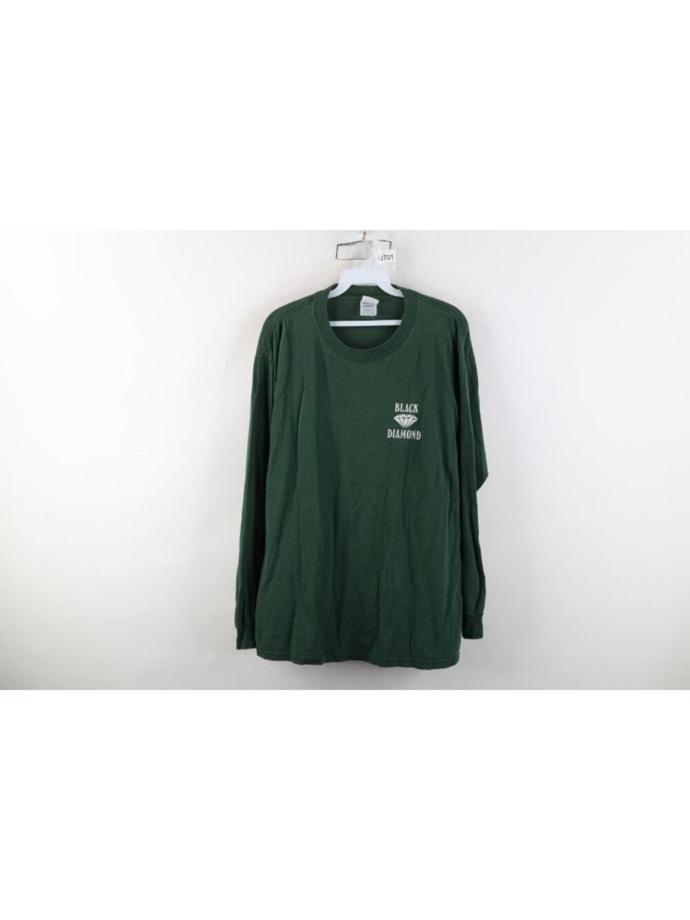 Vintage 90s Streetwear Mens Medium Distressed Black Diamond Long Sleeve T-Shirt